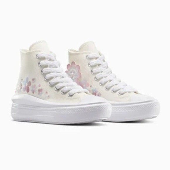 Converse Chuck Taylor All Star Move Platform Gradient Flower Egret/Orchid Dust 9 - Picture 1 of 8